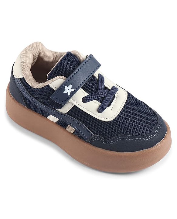 Cute Walk by Babyhug Velcro Closure Solid Sneaker Shoes - Navy Blue
