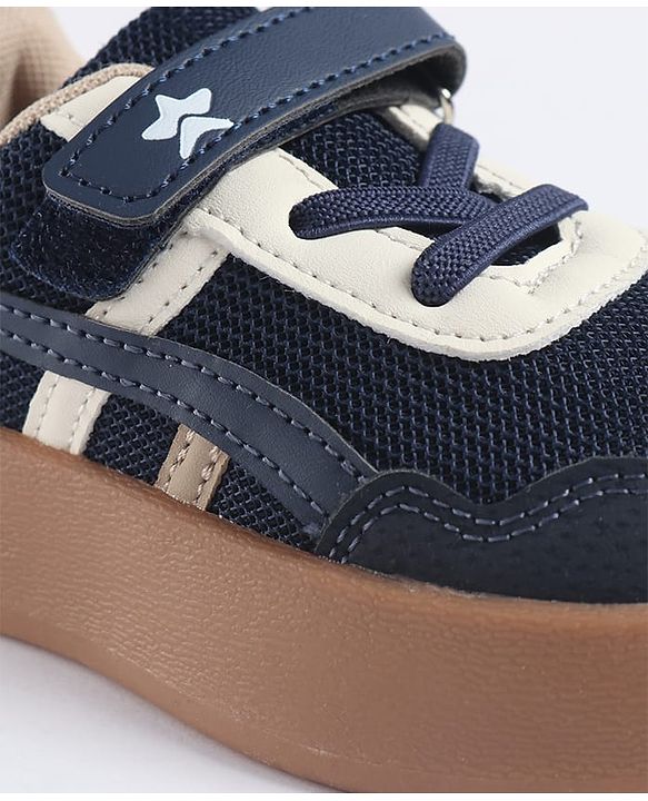 Cute Walk by Babyhug Velcro Closure Solid Sneaker Shoes - Navy Blue