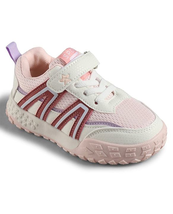 Cute Walk by Babyhug Velcro Closure Solid Sneaker Shoes - Pink