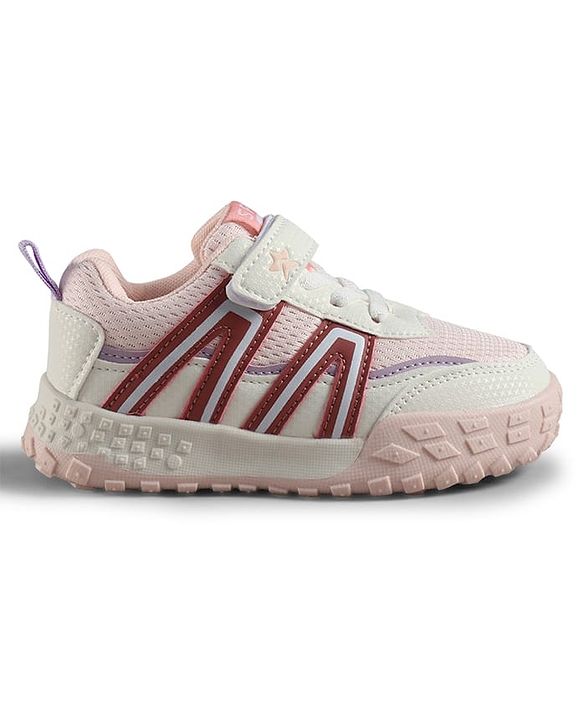 Cute Walk by Babyhug Velcro Closure Solid Sneaker Shoes - Pink