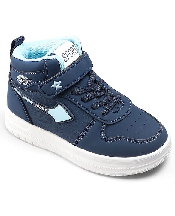 Cute Walk by Babyhug Velcro Closure Solid Sneaker Shoes - Navy Blue