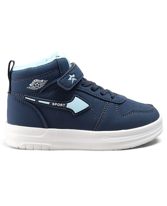 Cute Walk by Babyhug Velcro Closure Solid Sneaker Shoes - Navy Blue