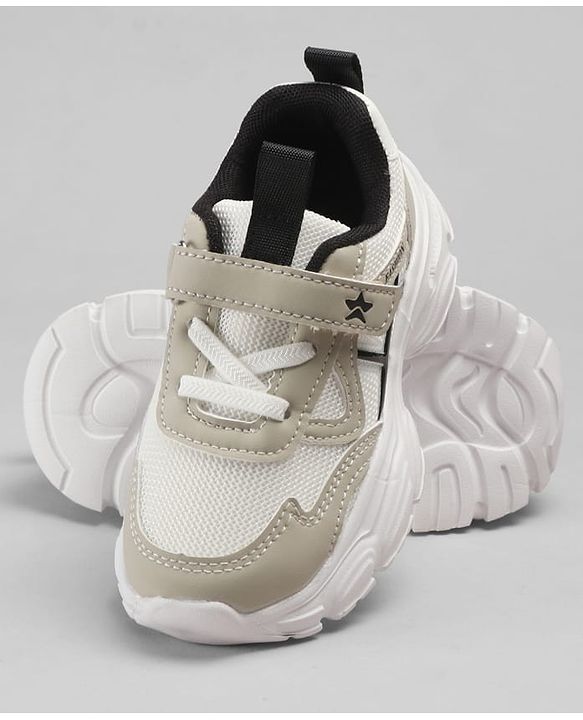 Cute Walk by Babyhug Velcro Closure Sneakers - Beige
