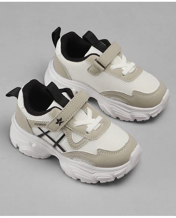 Cute Walk by Babyhug Velcro Closure Sneakers - Beige