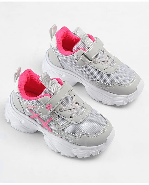 Cute Walk by Babyhug Velcro Closure Sneakers - Beige
