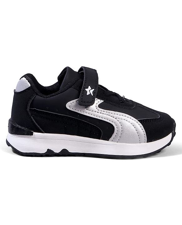 Cute Walk by Babyhug Velcro Closure Solid Sneaker Shoes - Black