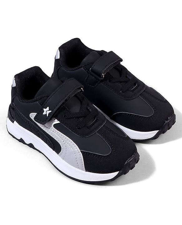 Cute Walk by Babyhug Velcro Closure Solid Sneaker Shoes - Black