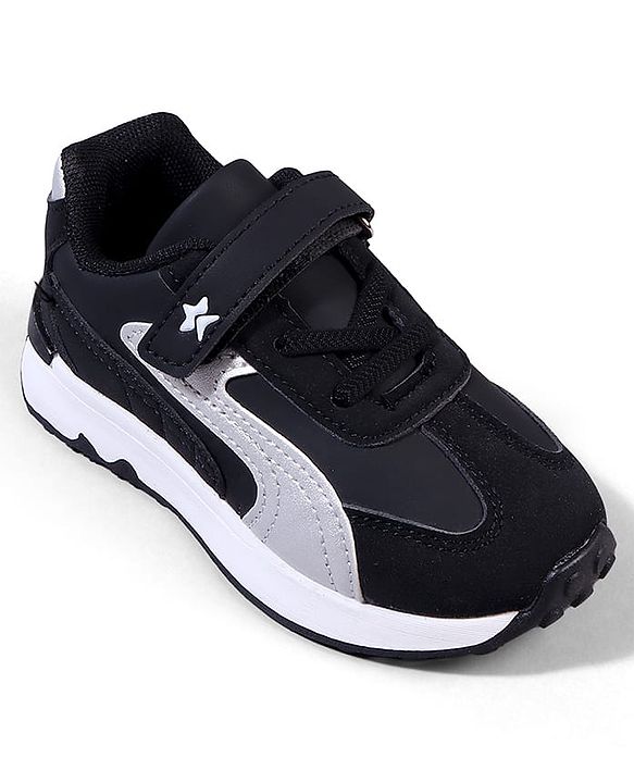 Cute Walk by Babyhug Velcro Closure Solid Sneaker Shoes - Black