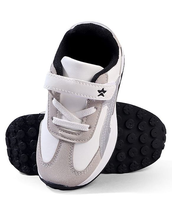 Cute Walk by Babyhug Velcro Closure Solid Sneaker Shoes - Black
