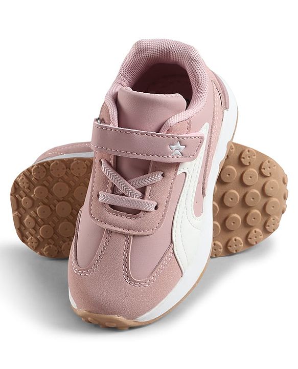 Cute Walk by Babyhug Velcro Closure Solid Sneaker Shoes - Black