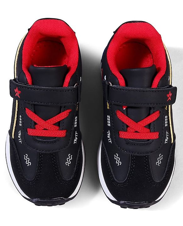 Cute Walk by Babyhug Velcro Closure Hearts Printed Sneaker Shoes - White