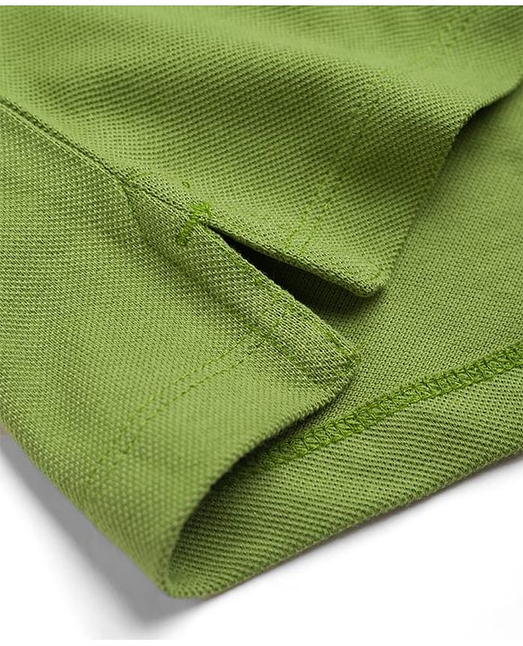 Babyhug 100% Cotton Knit Polo T-Shirt With Half Sleeves - Green