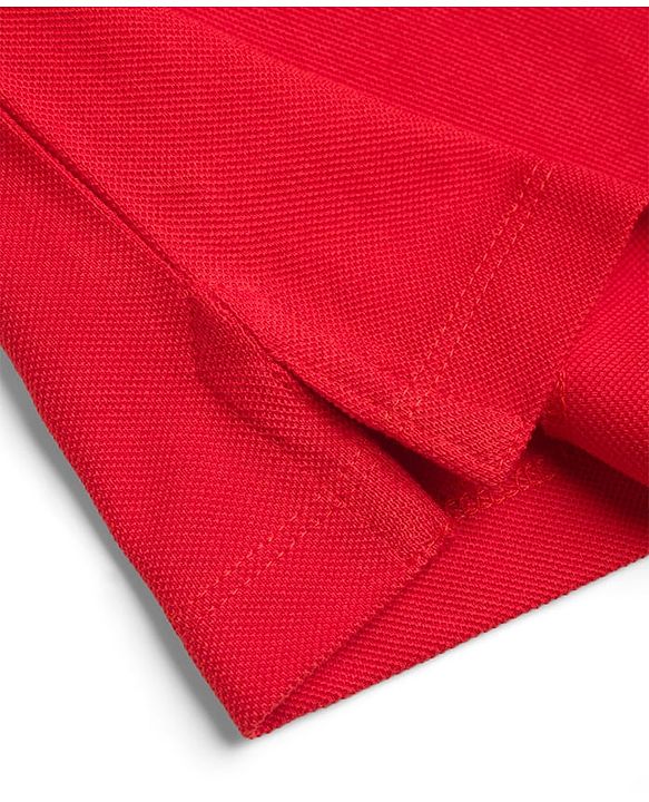 Babyhug 100% Cotton Knit Half Sleeves Solid Polo T-Shirt - Red