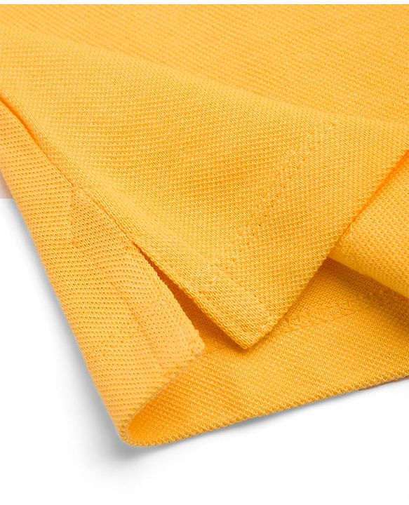 Babyhug 100% Cotton Knit Solid Color Half Sleeves Polo T-Shirt - Yellow