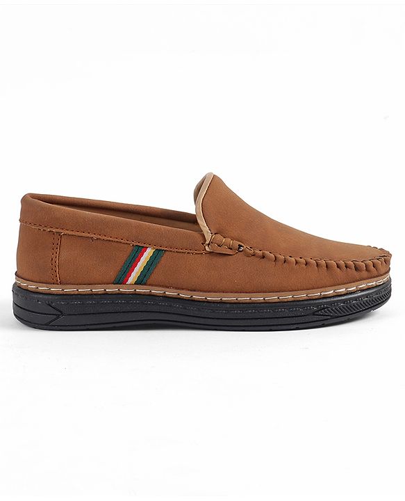 Pine Kids Slip On Solid Formal & Party Wear Loafers - Tan