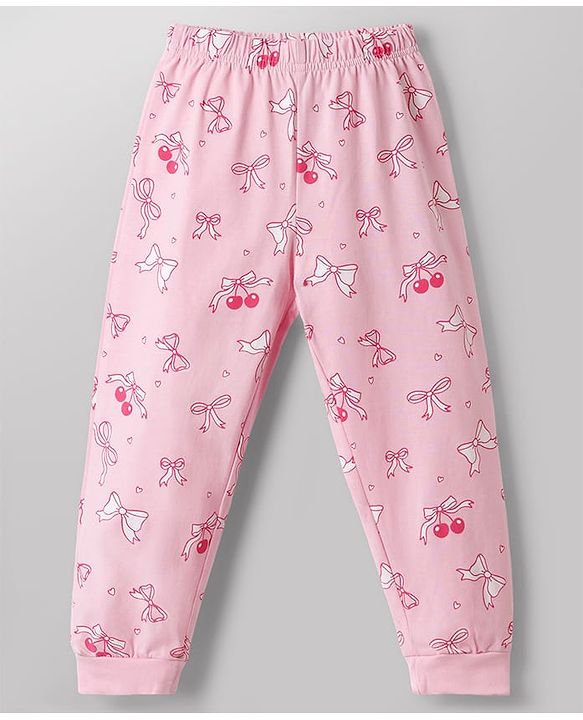 Babyhug Disney Single Jersey Full Sleeves T-Shirt & Pyjama Night Suit With Marie Graphics - Multicolor