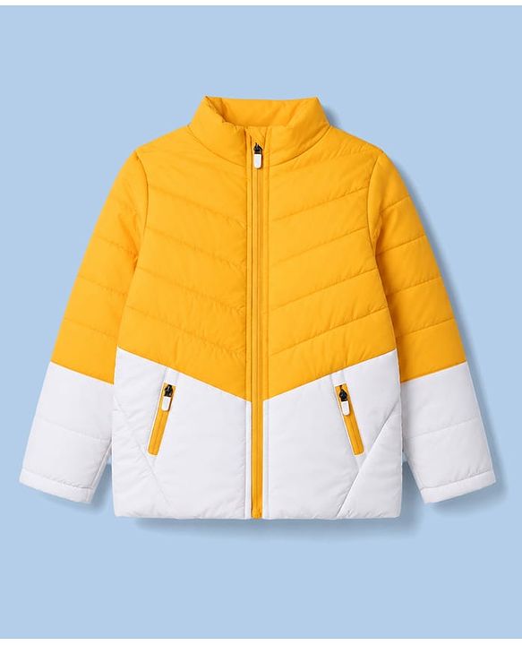 Pine Kids Woven Full Sleeves Padded Jacket - Yellow
