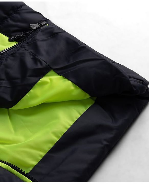 Pine Kids Woven Full Sleeves Hooded Padded Jacket - Navy Blue