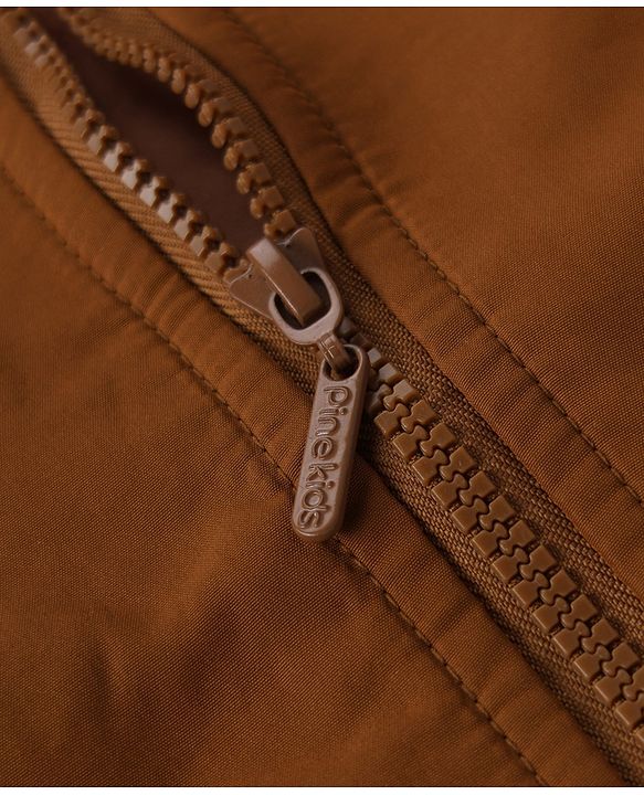 Pine Kids Woven Jackets with Full Sleeves and Pine Patch in Brown for 4-5 Years
