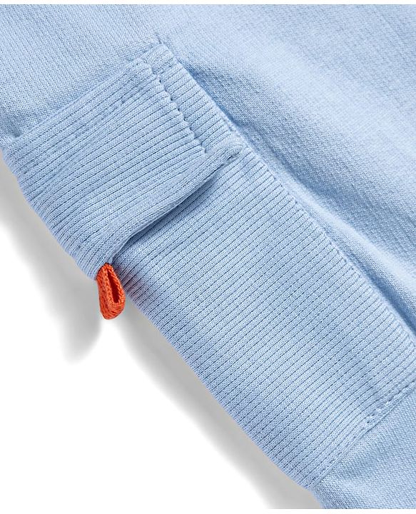 Babyhug 100% Cotton Terry Knit Full Length Lounge Pants With Patch & Cargo Pockets - Blue