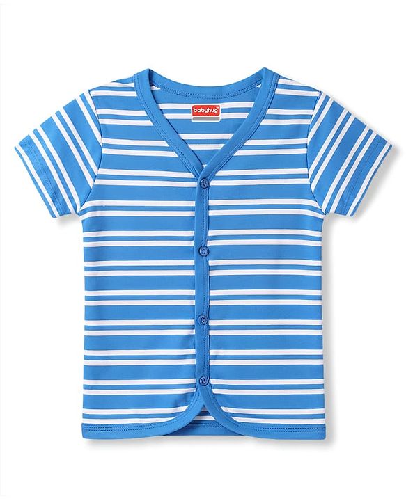 Babyhug 100% Cotton Knit Half Sleeves Jhablas with Airplane Print Pack of 3 - Multicolot
