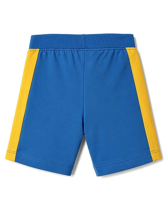 Babyhug 100% Cotton Terry Knit Half Sleeves T-Shirt & Shorts Set Basketball Print - Yellow & Blue