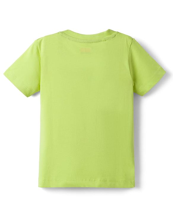Babyhug 100% Cotton Single Jersey Knit Half Sleeves Football Printed T-Shirt and Shorts Set - Light Green