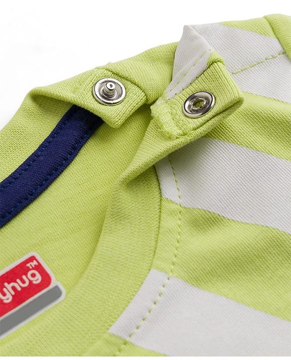 Babyhug 100% Cotton Single Jersey Knit Half Sleeves Football Printed T-Shirt and Shorts Set - Light Green