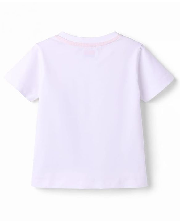 Babyhug Single Jersey Knit Half Sleeves T-Shirt & Shorts Set With Whale & Crab Print - White & Navy Blue