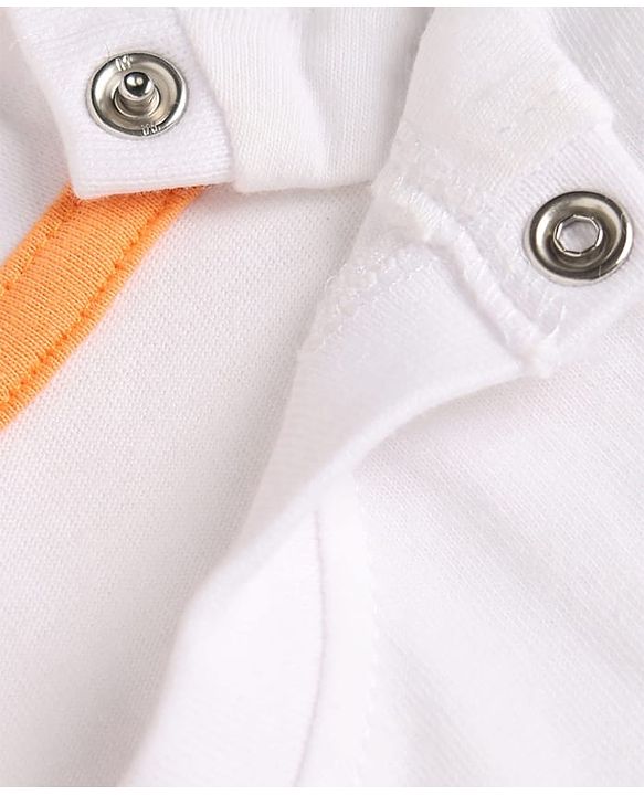 Babyhug Single Jersey Knit Half Sleeves T-Shirt & Shorts Set With Whale & Crab Print - White & Navy Blue