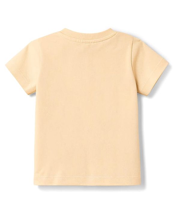 Babyhug 100% Cotton Single Jersey Knit Half Sleeves T-Shirt & Shorts Set With Text Print - Multicolor