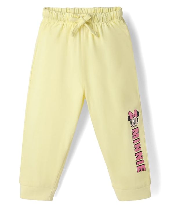 Babyhug Disney Single Jersey Knit Half Sleeves Co-Ords T-Shirt & Pyjama Night Suit with Minnie Mouse Graphic Pack of 2 - Pink & Green