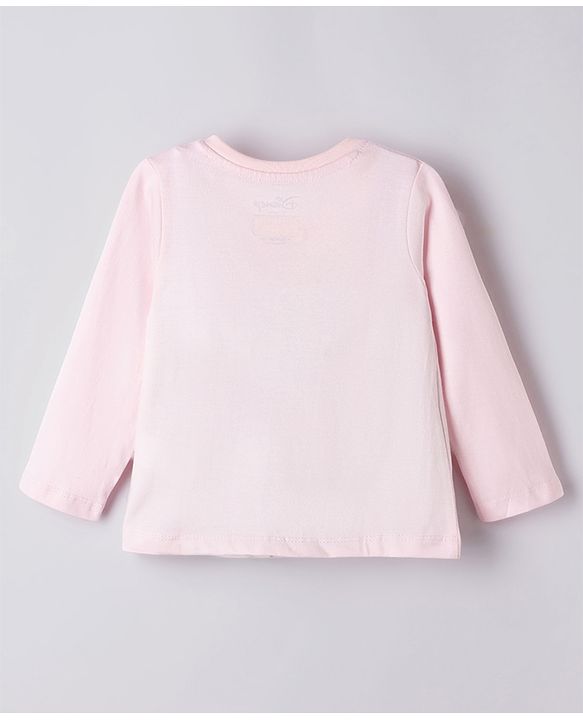 Babyhug Disney Single Jersey Knit Full Sleeves T-Shirt & Pyjama Night Suit with Unicorn & Minnie Mouse Print - Pink