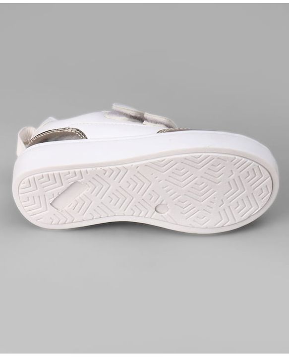 Pine Kids Velcro Closure Solid Colour Casual Shoes - Golden