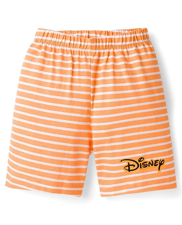 Babyhug Disney Single Jersey Knit Half Sleeves T-Shirt & Shorts Night Suit with Tigger Graphics - Orange