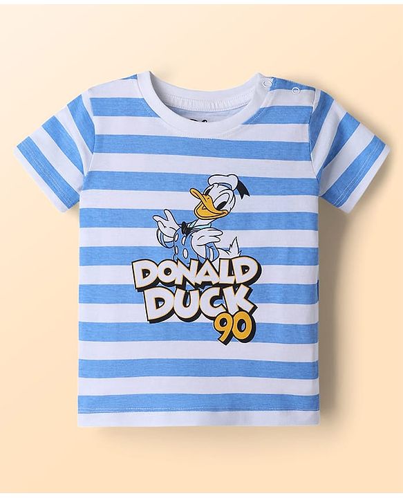 Babyhug Disney Single Jersey Knit Half Sleeves T-Shirts with Donald Duck Graphics Pack of 3 - Multicolor