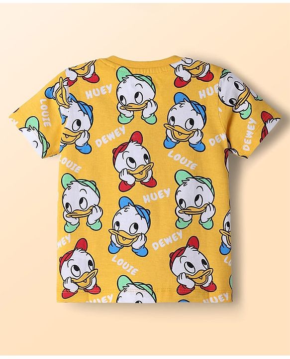 Babyhug Disney Single Jersey Knit Half Sleeves T-Shirts with Donald Duck Graphics Pack of 3 - Multicolor