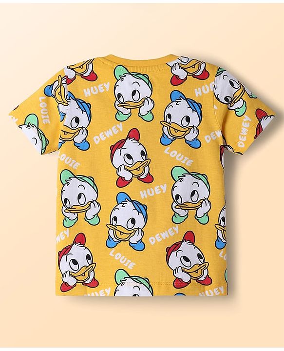 Babyhug Disney Single Jersey Knit Half Sleeves T-Shirts with Donald Duck Graphics Pack of 3 - Multicolor
