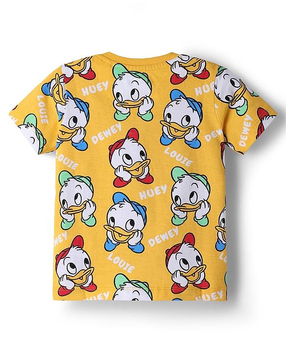 Babyhug Disney Single Jersey Knit Half Sleeves T-Shirts with Donald Duck Graphics Pack of 3 - Multicolor