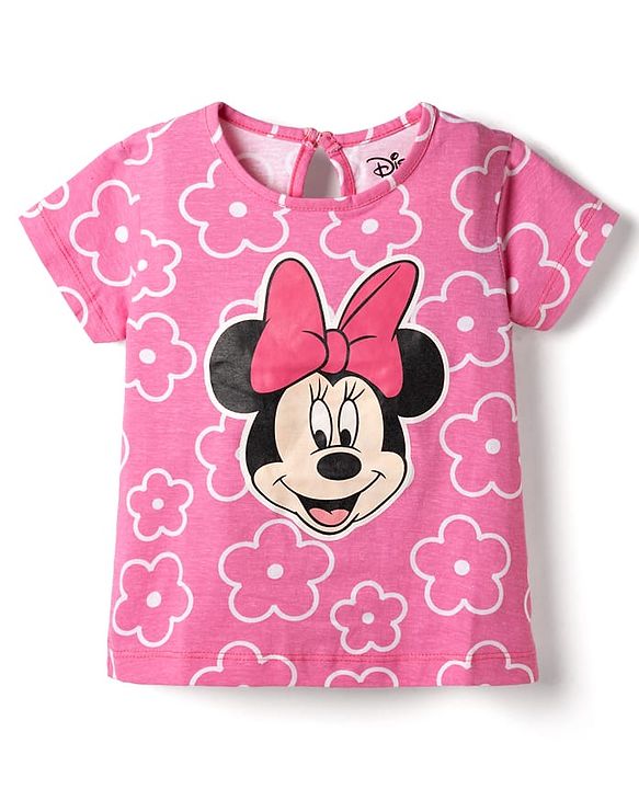 Babyhug Disney Single Jersey Knit Half Sleeves T-Shirts With Minnie Mouse Graphics Pack of 3 - Multicolor