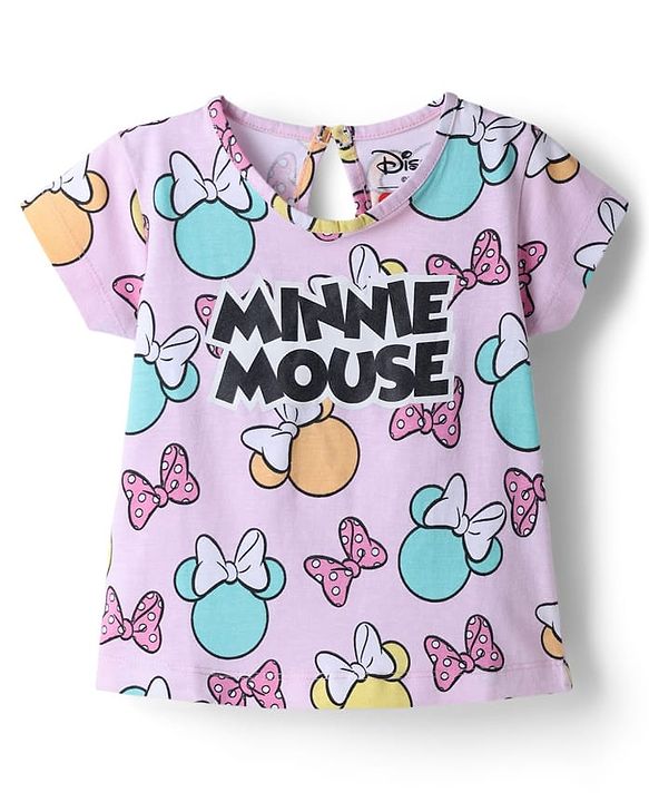 Babyhug Disney Single Jersey Knit Half Sleeves T-Shirts with Minnie Mouse Graphics Pack of 3 - Multicolor