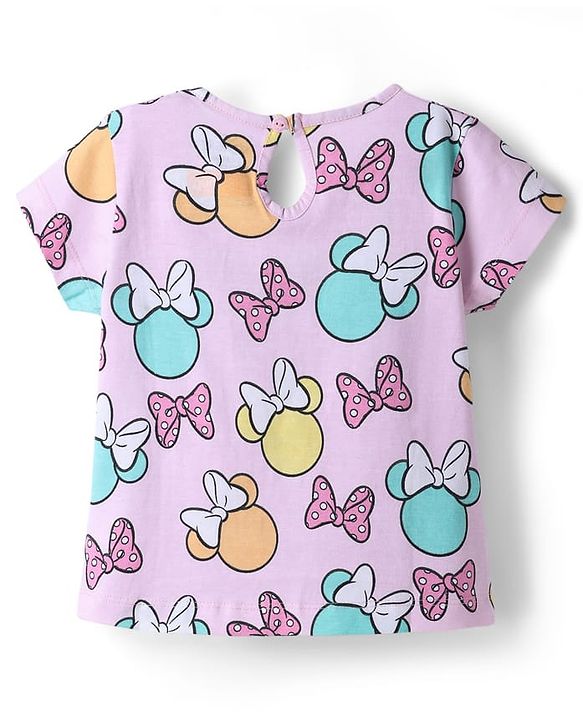Babyhug Disney Single Jersey Knit Half Sleeves T-Shirts with Minnie Mouse Graphics Pack of 3 - Multicolor