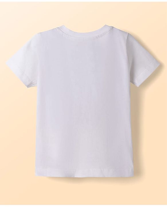 Babyhug Disney Single Jersey Knit Half Sleeves T-Shirt & Shorts Night Suit with Winnie the Pooh Graphics - White