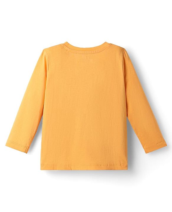 Babyhug Disney Single Jersey Knit Full Sleeves T-Shirt & Pyjama Night Suit with Toy Story Graphics - Mustard
