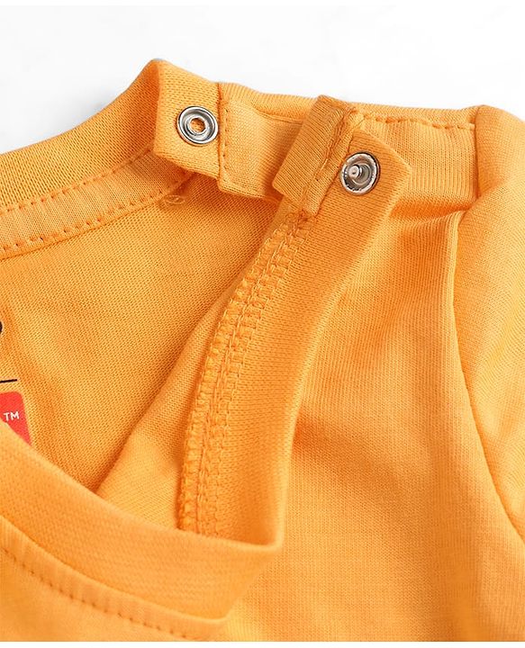 Babyhug Disney Single Jersey Knit Full Sleeves T-Shirt & Pyjama Night Suit with Toy Story Graphics - Mustard