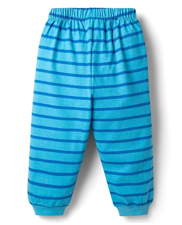 Babyhug Disney 100% Cotton Knit Full Sleeves T-Shirt & Pyjama Night Suit With Monster Graphic - Multicolor