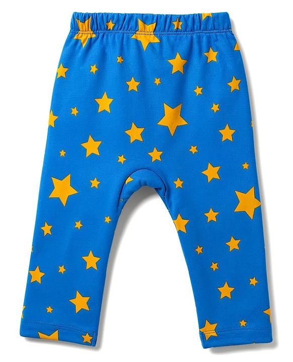 Babyhug Interlock Knit Full Length Vehicles & Star Printed Diaper Leggings Pack Of 3 - Multicolor
