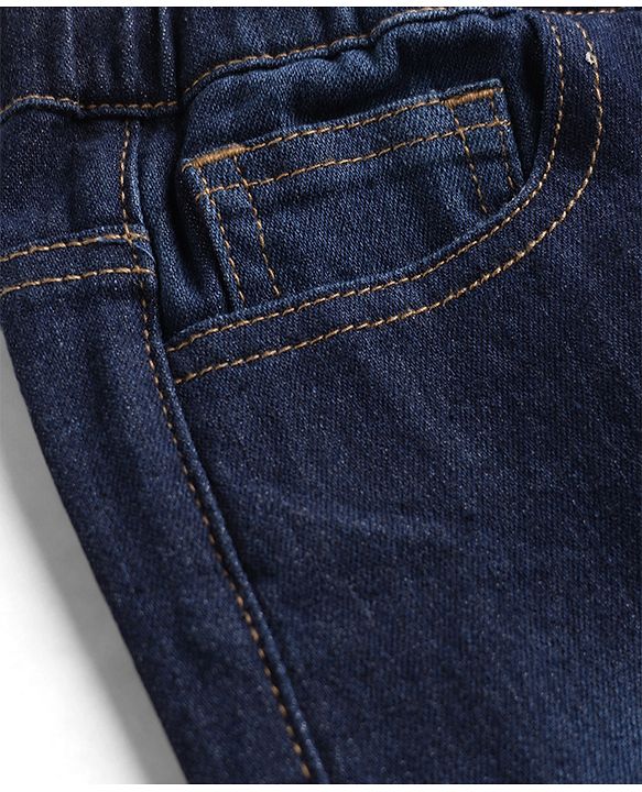Pine Kids Denim Woven Full Length Washed Jeans - Blue