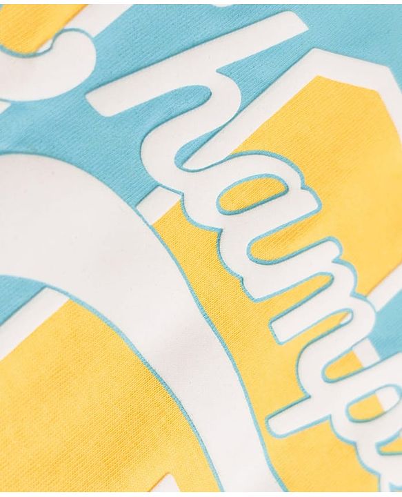 Babyhug 100% Cotton Knit Half Sleeves Text Printed T-Shirt & Shorts Set - Yellow & Blue