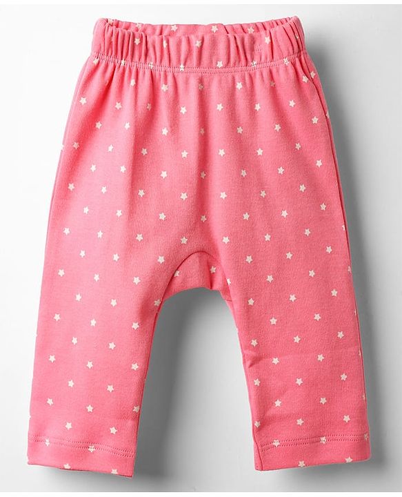 Babyhug 100% Cotton Interlock Knit Full Length Hearts Star & Unicorn Theme Printed Diaper Leggings Pack Of 3 - Multi Color